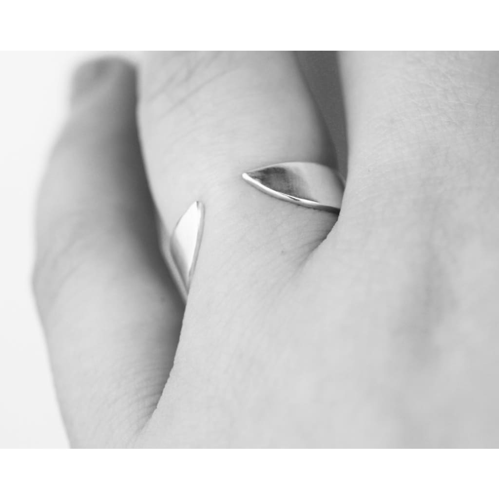 Thor ring from M of Copenhagen made from recycled silver shown on hand
