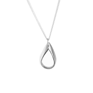 Handmade Eco-Friendly fine jewellery by Marie Beatrice Gade, CLAIRE - Silver teardrop necklace