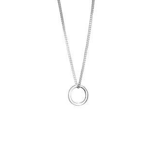 CONTINUUM Necklace - Silver circle necklace