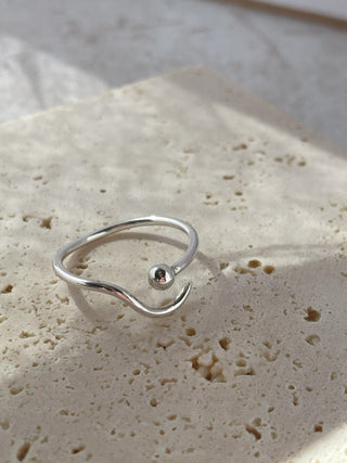 APOLLO Ring - Minimalistic open ended silver ring