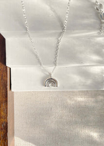 Handmade Eco-Friendly fine jewellery by Marie Beatrice Gade, JOY - Mini silver rainbow necklace