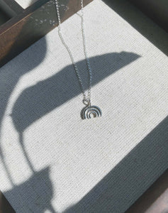 Handmade Eco-Friendly fine jewellery by Marie Beatrice Gade, JOY - Mini silver rainbow necklace