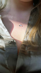 Handmade Eco-Friendly fine jewellery by Marie Beatrice Gade, JOY - Mini silver rainbow necklace
