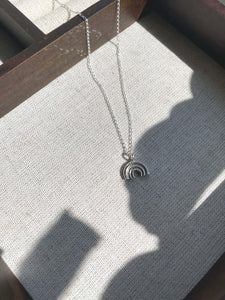 Handmade Eco-Friendly fine jewellery by Marie Beatrice Gade, JOY - Mini silver rainbow necklace