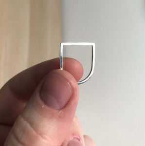 Handmade Eco-Friendly fine jewellery by Marie Beatrice Gade, ALASKA - Sterling 925 Flat Top Silver Ring