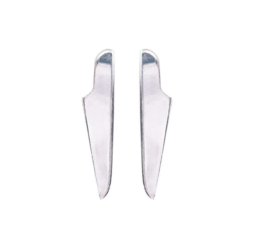 Handmade Eco-Friendly fine jewellery by Marie Beatrice Gade, ALINE - Organic shaped silver earrings