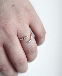 Handmade Eco-Friendly fine jewellery by Marie Beatrice Gade, ARTEMIS - Open ended silver ring