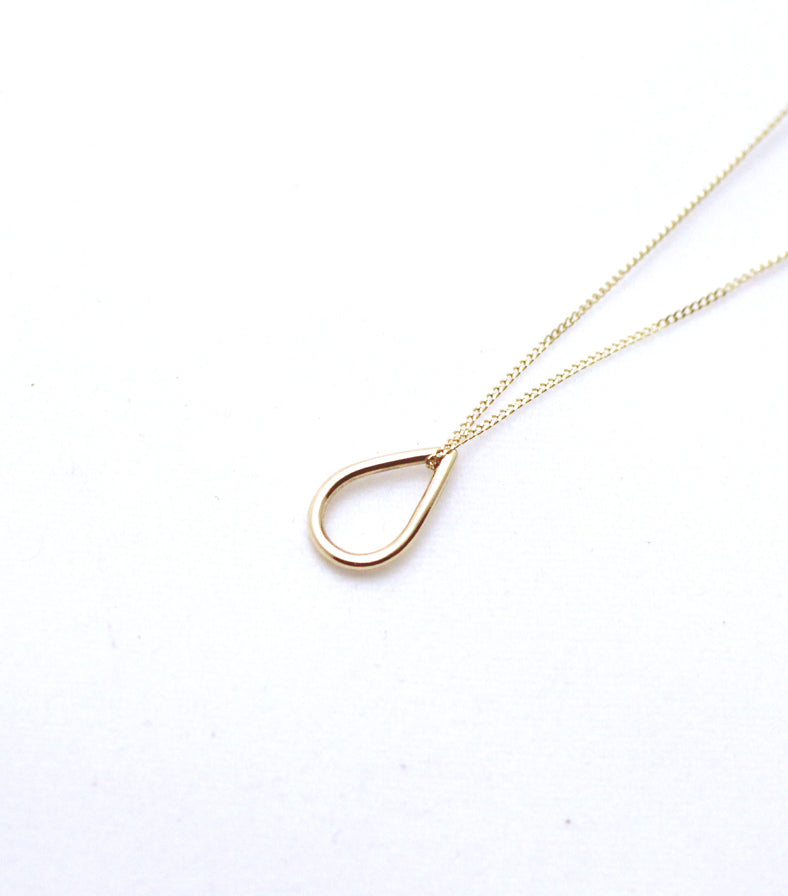 Marie Beatrice Gade | the Eco Jeweller - Teardrop shaped gold necklace
