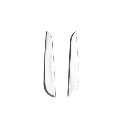 Handmade Eco-Friendly fine jewellery by Marie Beatrice Gade, BELIZE - Organic shaped silver earrings