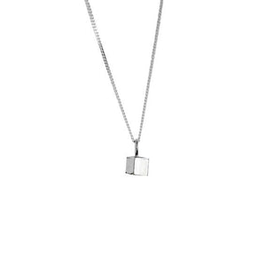 Marie Beatrice Gade the Eco Jeweller Silver cube necklace