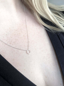 Handmade Eco-Friendly fine jewellery by Marie Beatrice Gade, CONTINUUM - Silver circle necklace