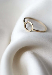 Handmade Eco-Friendly fine jewellery by Marie Beatrice Gade, CONTINUUM - 9K gold circle ring