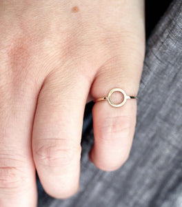 Handmade Eco-Friendly fine jewellery by Marie Beatrice Gade, CONTINUUM - 9K gold circle ring
