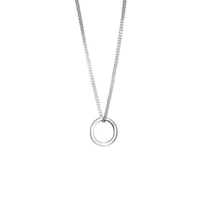 Handmade Eco-Friendly fine jewellery by Marie Beatrice Gade, CONTINUUM - Silver circle necklace
