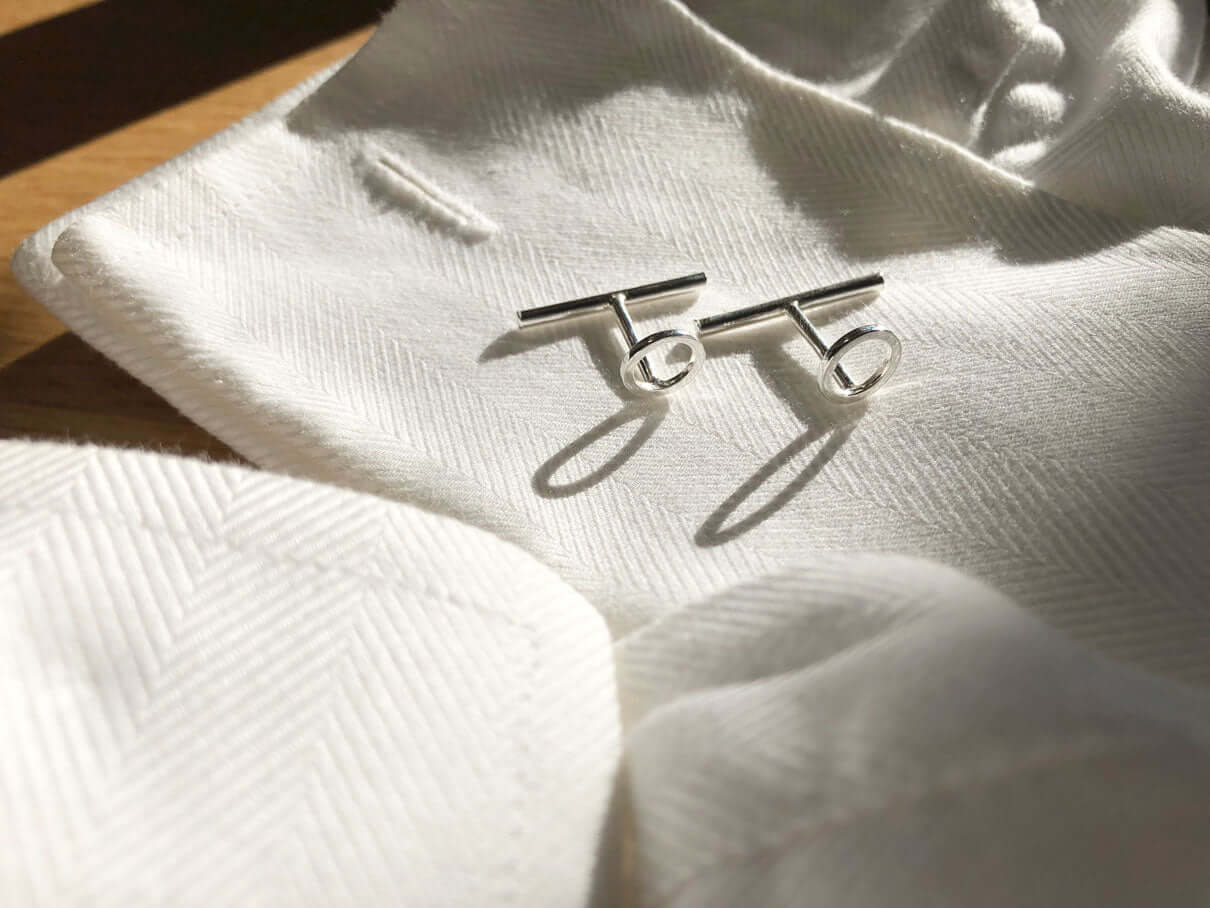 Handmade Eco-Friendly fine jewellery by Marie Beatrice Gade, CONTINUUM - Unisex silver cufflinks