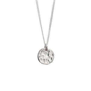 Handmade Eco-Friendly fine jewellery by Marie Beatrice Gade, DOMINGA Mini - Textured silver pendant necklace