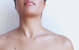 Handmade Eco-Friendly fine jewellery by Marie Beatrice Gade, DEW - Silver bead pendant earrings