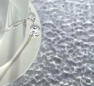 Handmade Eco-Friendly fine jewellery by Marie Beatrice Gade, DOMINGA - Hammered silver pendant necklace