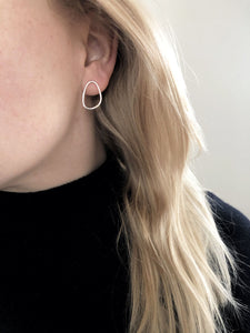 Elena-Mini-Earrings-irregular-circles-on-model-by-Marie-Beatrice-Gade