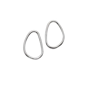 Handmade Eco-Friendly fine jewellery by Marie Beatrice Gade, ELENA Mini - Oval silver earrings
