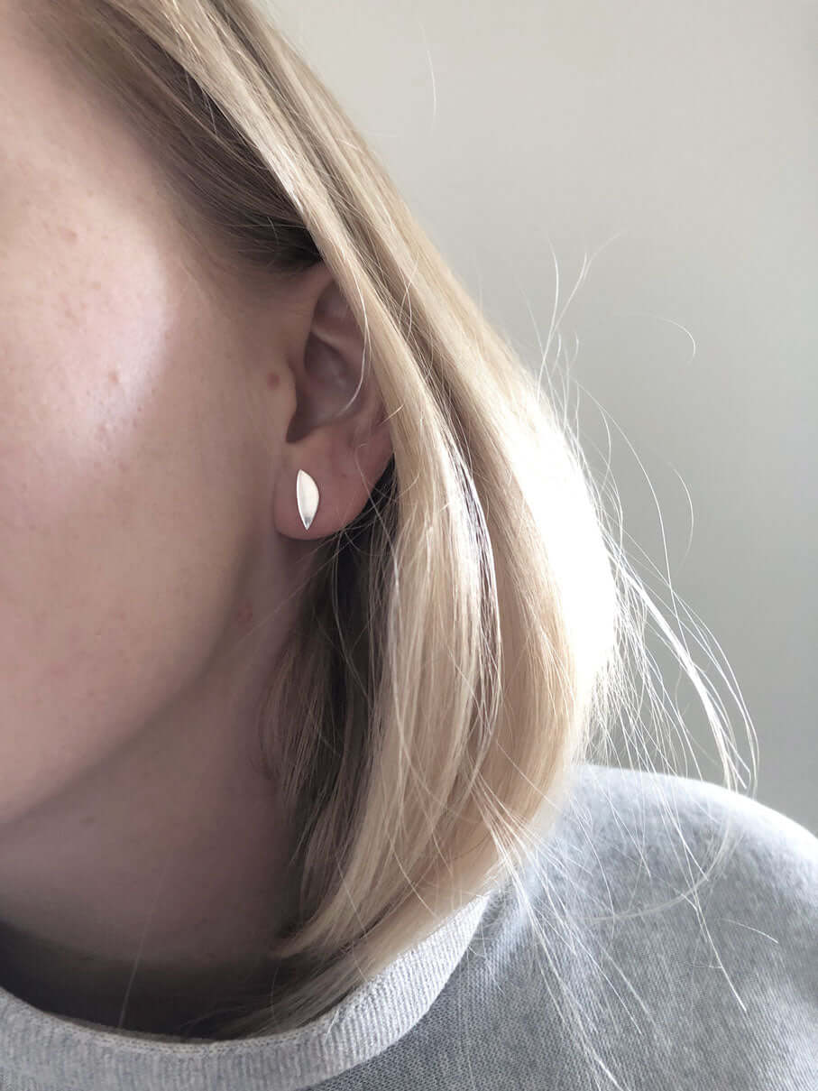 Handmade Eco-Friendly fine jewellery by Marie Beatrice Gade, EVE - Recycled silver earrings