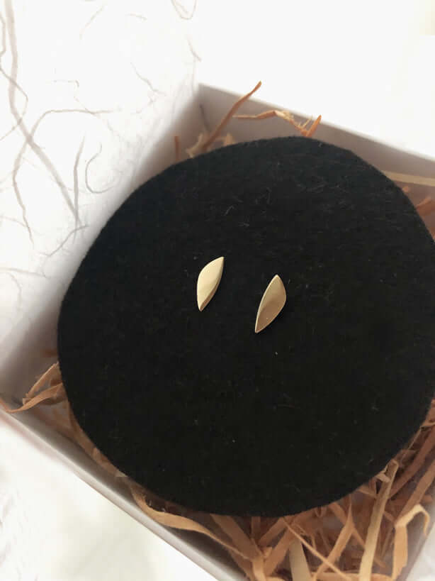Handmade Eco-Friendly fine jewellery by Marie Beatrice Gade, EVE - 9K recycled gold earrings
