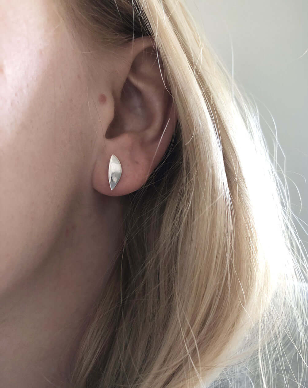 Handmade Eco-Friendly fine jewellery by Marie Beatrice Gade, EVE - Recycled silver earrings