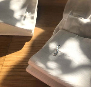 EVER - Unisex silver wave cufflinks