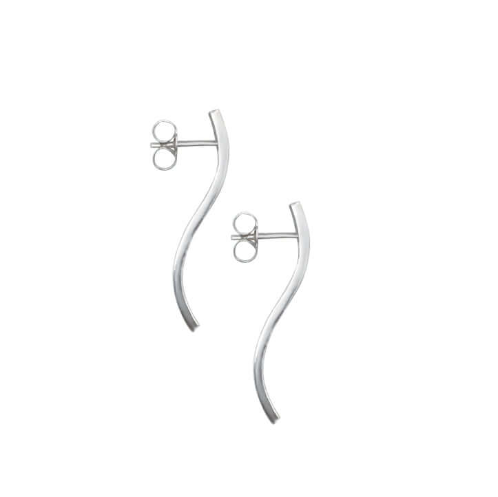 Handmade Eco-Friendly fine jewellery by Marie Beatrice Gade, EVERLY - Silver wave earrings
