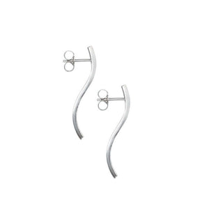 Handmade Eco-Friendly fine jewellery by Marie Beatrice Gade, EVERLY - Silver wave earrings