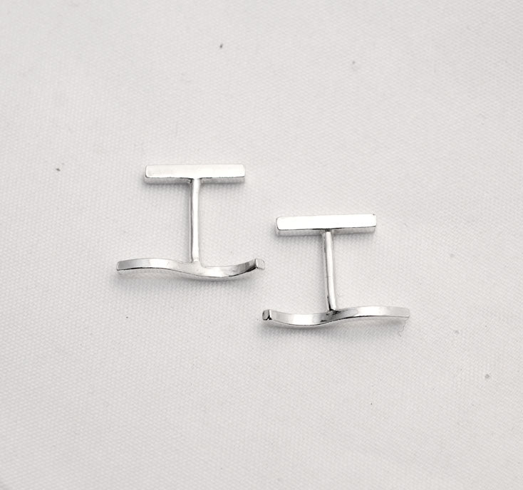 Ever-unisex-silver-wave-cufflinks-by-eco-jeweller-Marie-Beatrice-Gade-