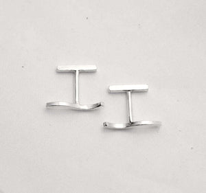 Ever-unisex-silver-wave-cufflinks-by-eco-jeweller-Marie-Beatrice-Gade-