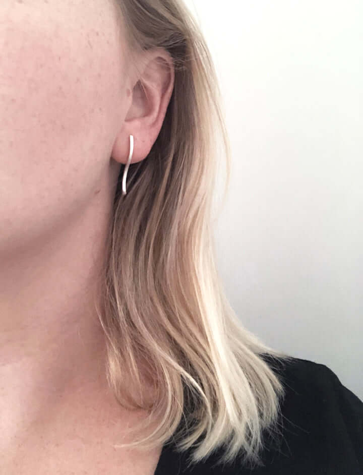 Handmade Eco-Friendly fine jewellery by Marie Beatrice Gade, EVERLY - Silver wave earrings