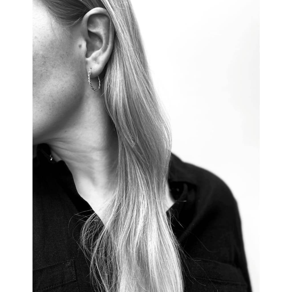 Handmade Eco-Friendly fine jewellery by Marie Beatrice Gade, CHIARA - Creole Mini Hoop Earrings