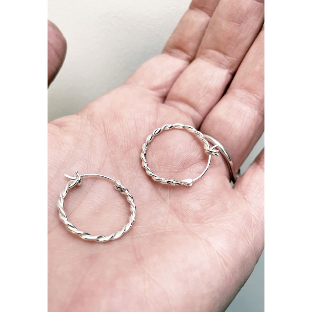 Handmade Eco-Friendly fine jewellery by Marie Beatrice Gade, CHIARA - Creole Mini Hoop Earrings