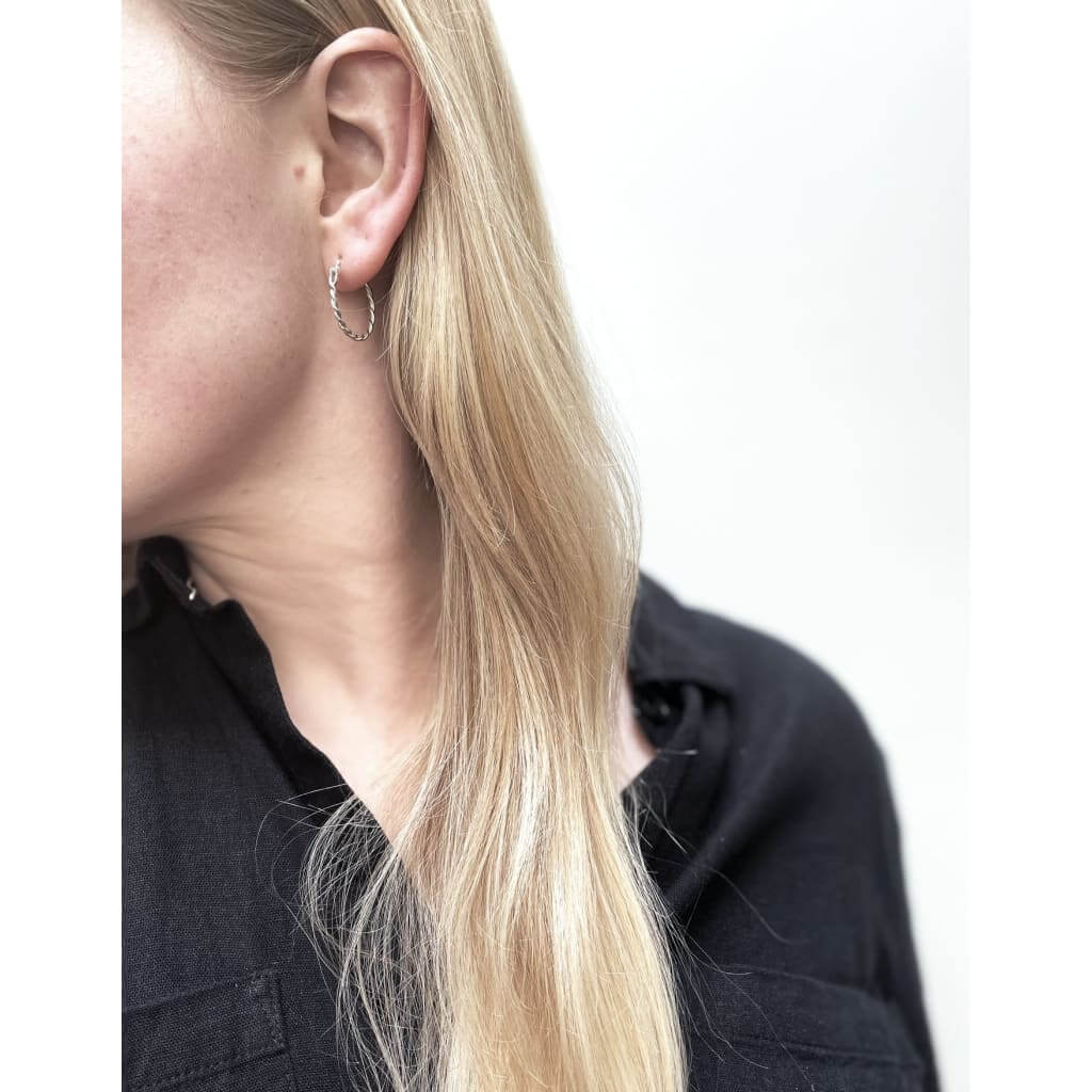 Handmade Eco-Friendly fine jewellery by Marie Beatrice Gade, CHIARA - Creole Mini Hoop Earrings