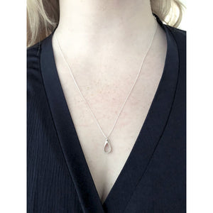 Handmade Eco-Friendly fine jewellery by Marie Beatrice Gade, CLAIRE - Silver teardrop necklace