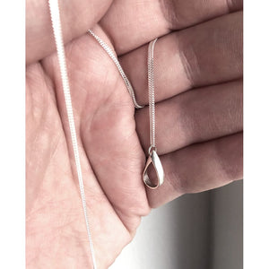 Handmade Eco-Friendly fine jewellery by Marie Beatrice Gade, CLAIRE - Silver teardrop necklace