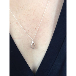 Handmade Eco-Friendly fine jewellery by Marie Beatrice Gade, CLAIRE - Silver teardrop necklace