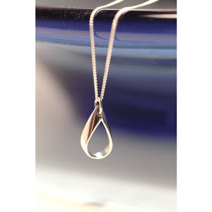 Handmade Eco-Friendly fine jewellery by Marie Beatrice Gade, CLAIRE - Silver teardrop necklace