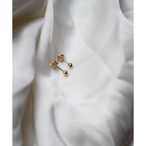 Handmade Eco-Friendly fine jewellery by Marie Beatrice Gade, DEW DROP MINI- 9K gold bead earrings