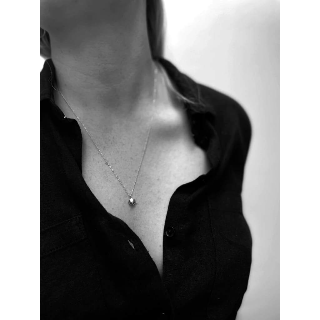 Handmade Eco-Friendly fine jewellery by Marie Beatrice Gade, DINAH - Silver drop necklace