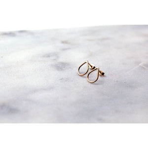 Handmade Eco-Friendly fine jewellery by Marie Beatrice Gade, FILIPPA MINI 9K Gold Drop Earrings