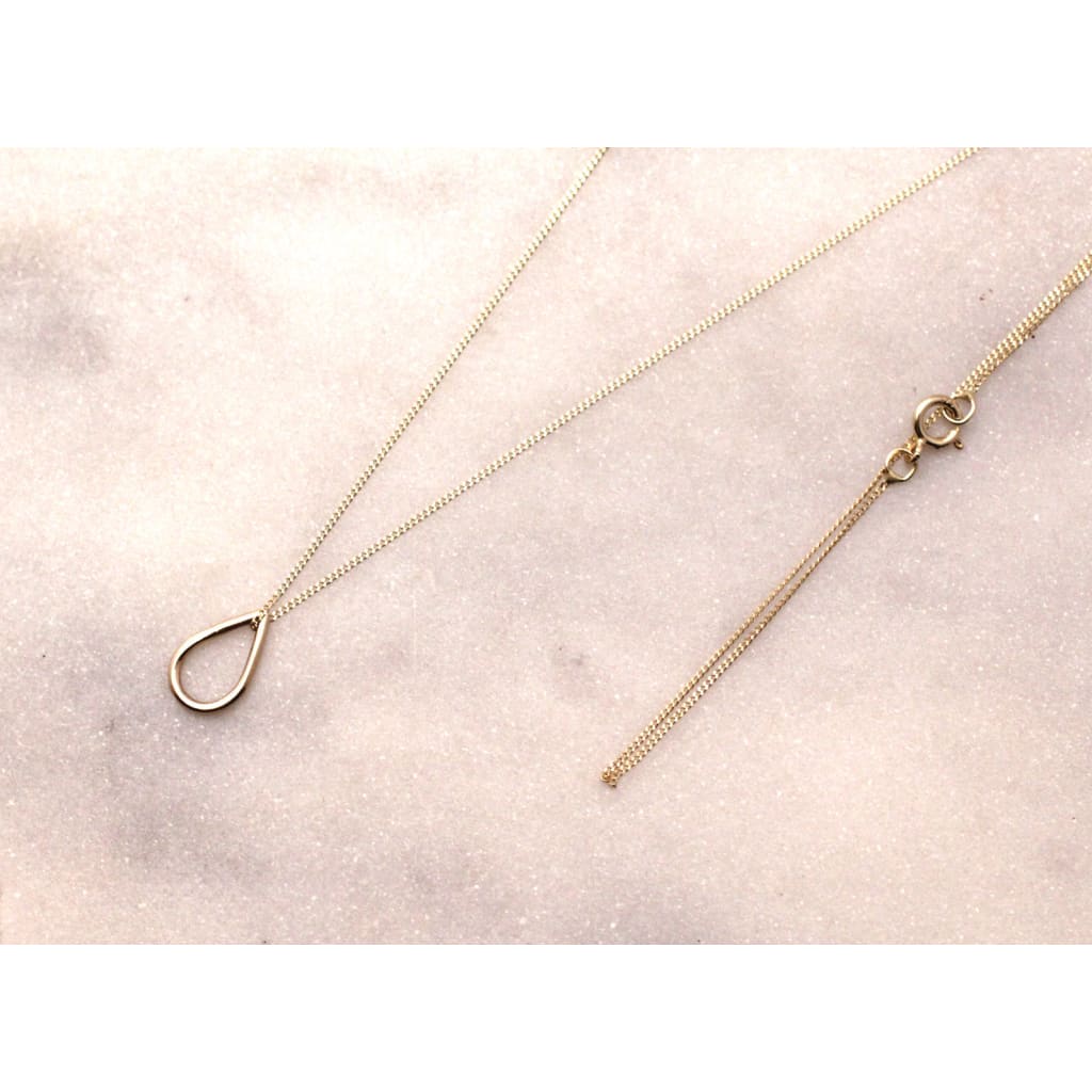 Handmade Eco-Friendly fine jewellery by Marie Beatrice Gade, FILIPPA MINI 9K Gold Drop Necklace