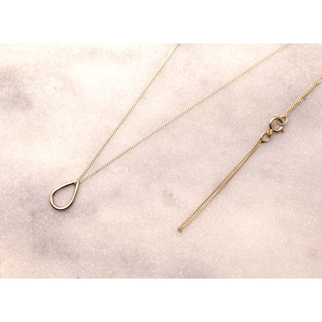 Filippa 9 ct Yellow Gold necklace on a 9 ct yellow gold chain by eco jeweller Marie Beatrice Gade