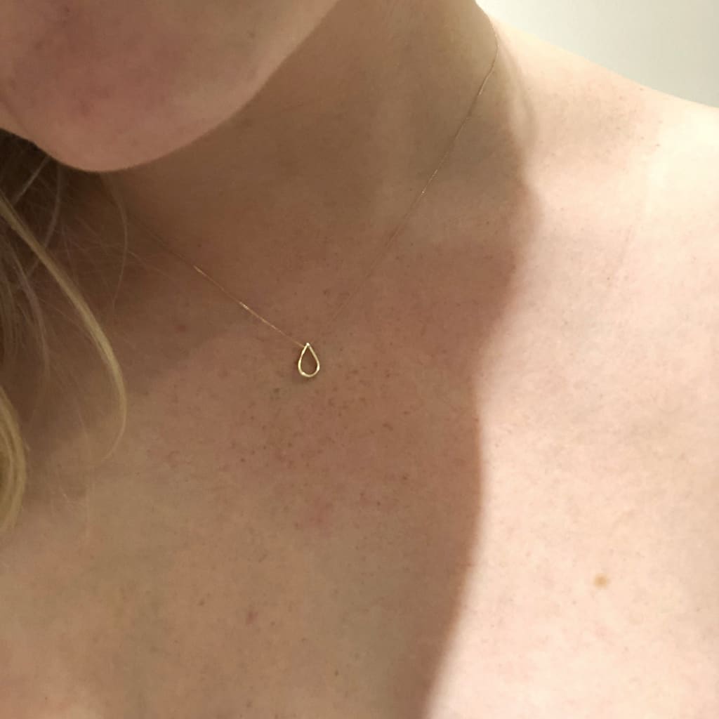 Handmade Eco-Friendly fine jewellery by Marie Beatrice Gade, FILIPPA MINI 9K Gold Drop Necklace