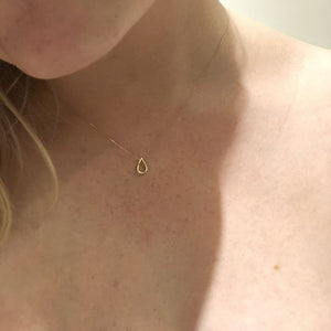 Handmade Eco-Friendly fine jewellery by Marie Beatrice Gade, FILIPPA MINI 9K Gold Drop Necklace