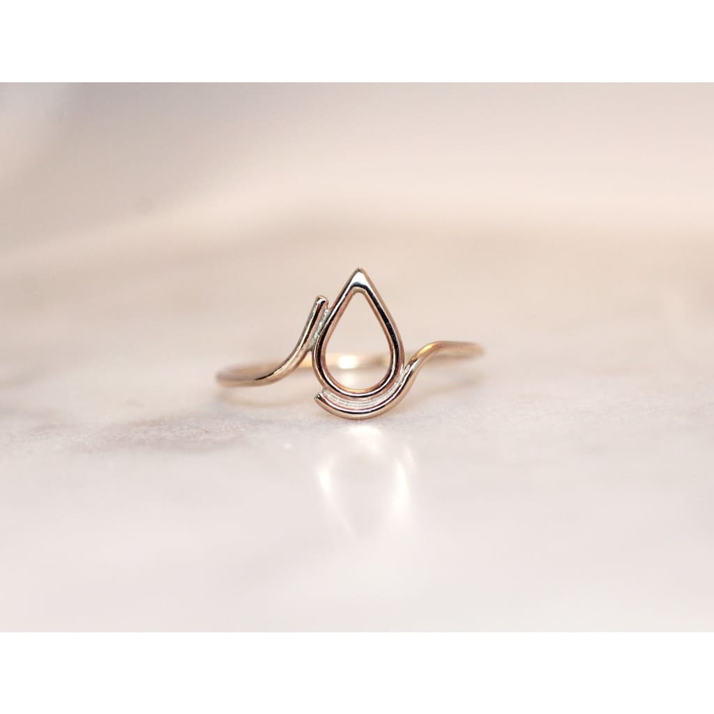 Handmade Eco-Friendly fine jewellery by Marie Beatrice Gade, FILIPPA MINI 9K Gold Drop Ring