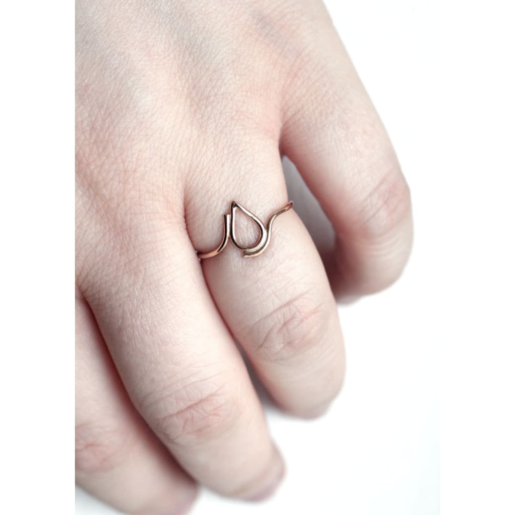 Handmade Eco-Friendly fine jewellery by Marie Beatrice Gade, FILIPPA MINI 9K Red Gold Ring