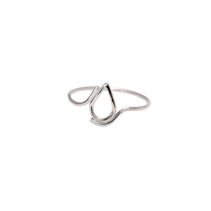 Filippa ring in silver by eco jeweller M of Copenhagen on white background